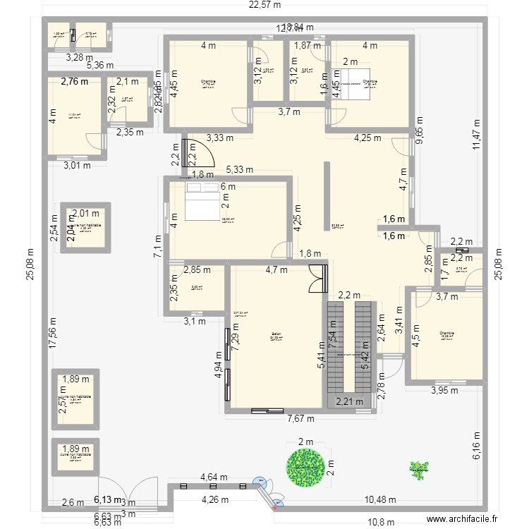 TESTER 1. Plan de 18 pièces et 511 m2