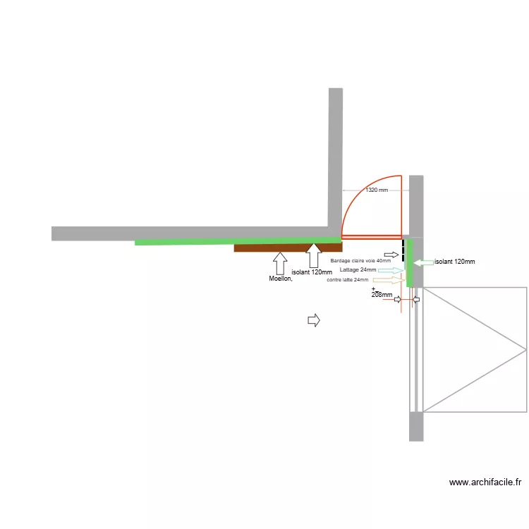 vue du haut porte entrée. Plan de vue du haut porte entrée. Plan de