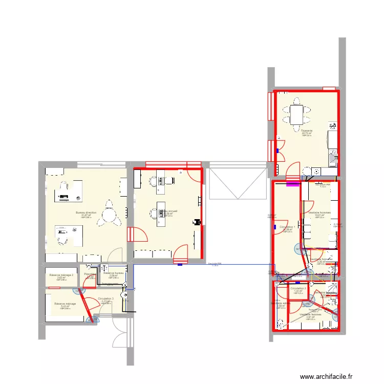 Zone am&eacute;nagement technique. Plan de 