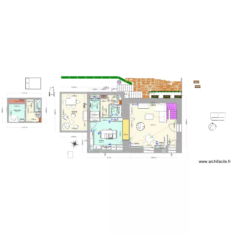 RDC-23-06-2026. Plan de 13  et 83 m²