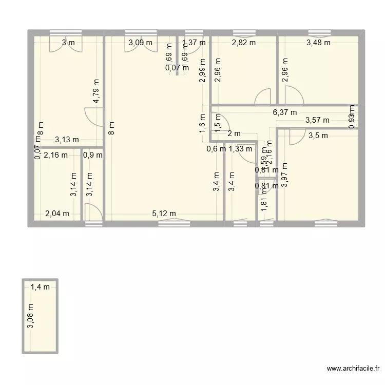 giraudet. Plan de 10 Pièces et 113 m²