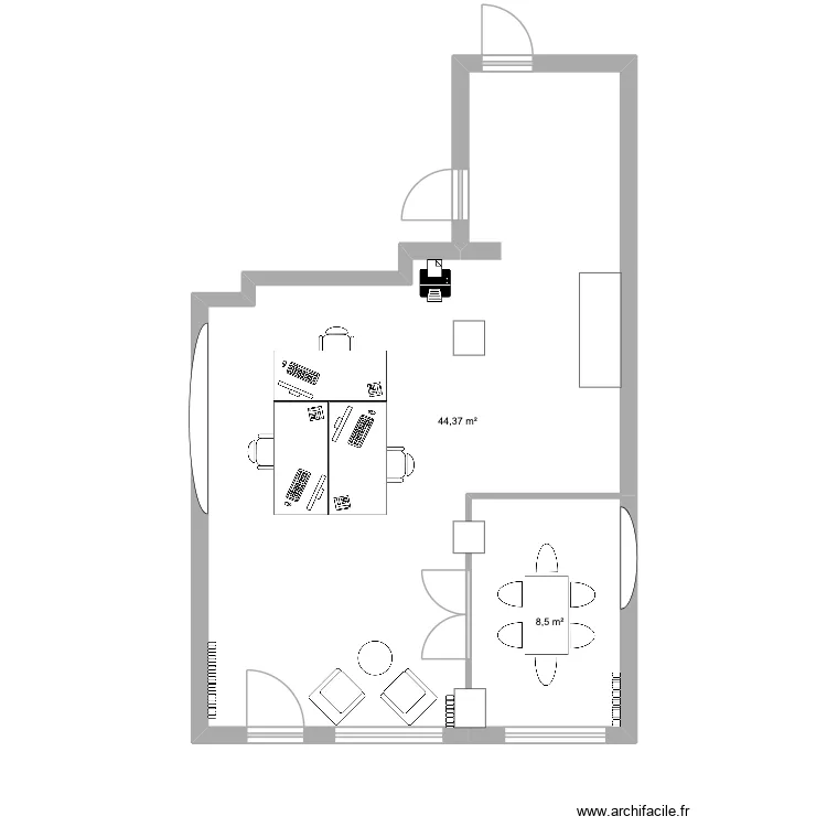 bureau OMNIA. Plan de 2 et 53 m² bureau OMNIA. Plan de 2 et 53 m²