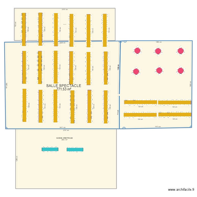 scolaires 2024. Plan de 3 pièces et 1211 m2