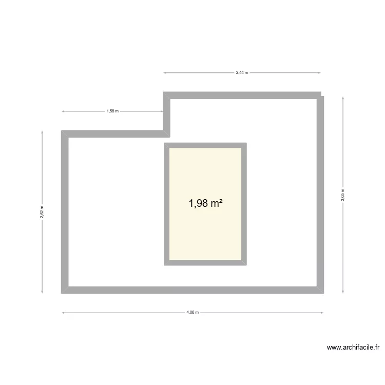 mur salon. Plan de 1 et 2 m² mur salon. Plan de 1 et 2 m²