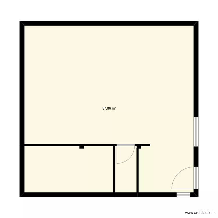 plan rdc. Plan de 1 et 58 m² plan rdc. Plan de 1 et 58 m²