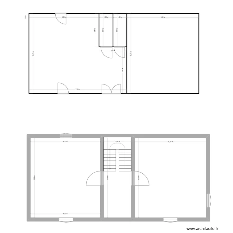 Maison_Bagnere_vierge. Plan de 7  et 151 m²