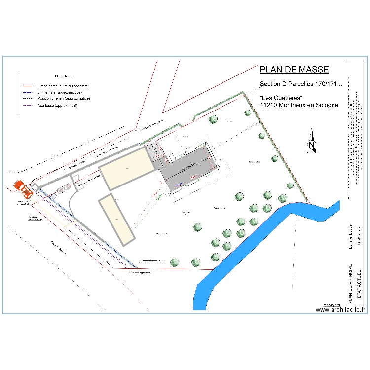 Portail. Plan de 2 pièces et 229 m2