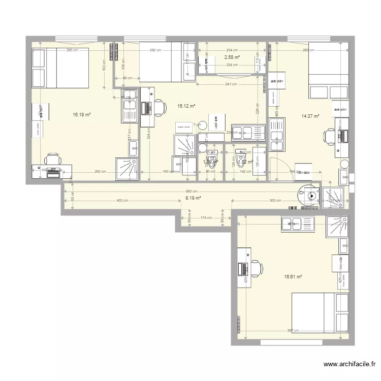 RICHELIEU V2 Meubles. Plan de 