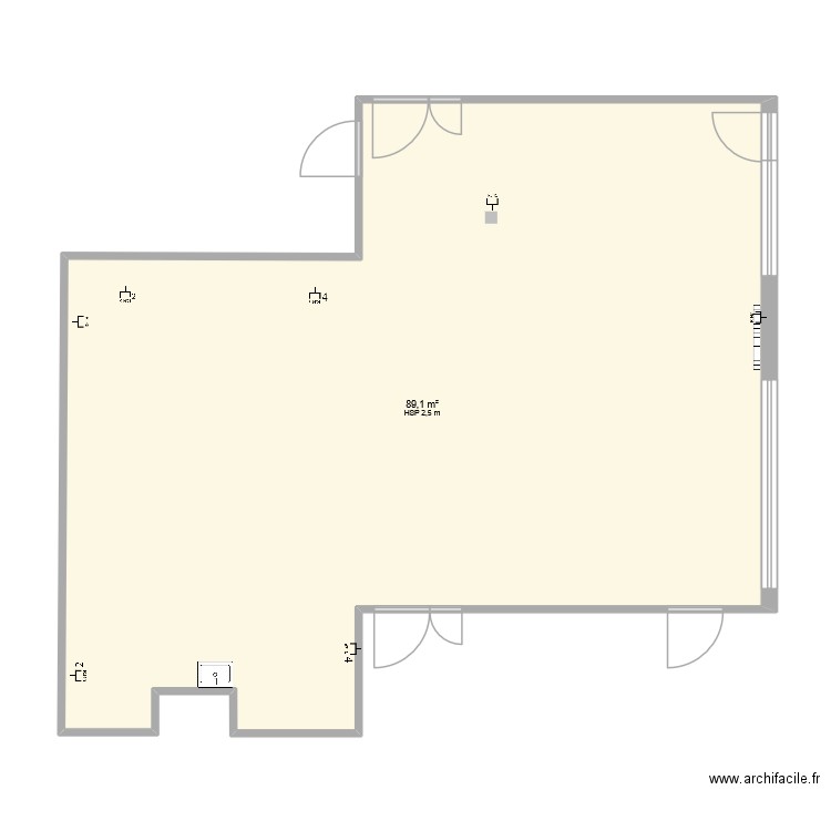 plan labo rj45. Plan de 1 pièce et 89 m2