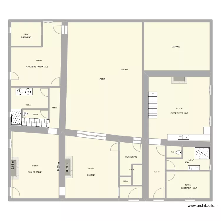 St VIVIEN 4. Plan de 15  et 326 m²