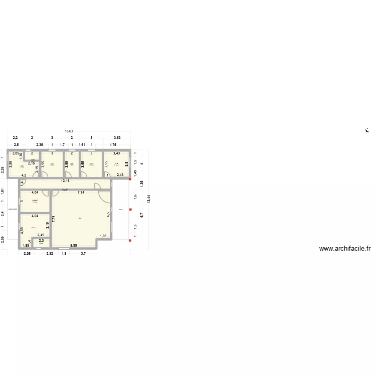 Maison village. Plan de 11 Pièces et 161 m² Maison village. Plan de 11 Pièces et 161 m²