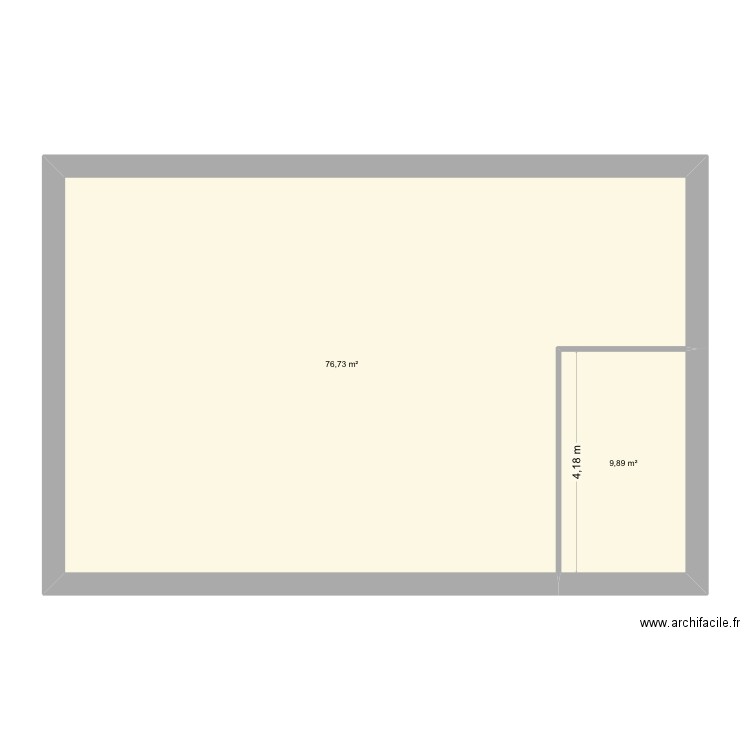 \'Test2. Plan de 2 pièces et 87 m2