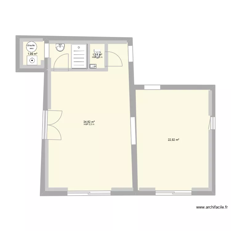 Pornic f&eacute;vrier 2026 par pi&egrave;ce et installation. Plan de 4  et 61 m²