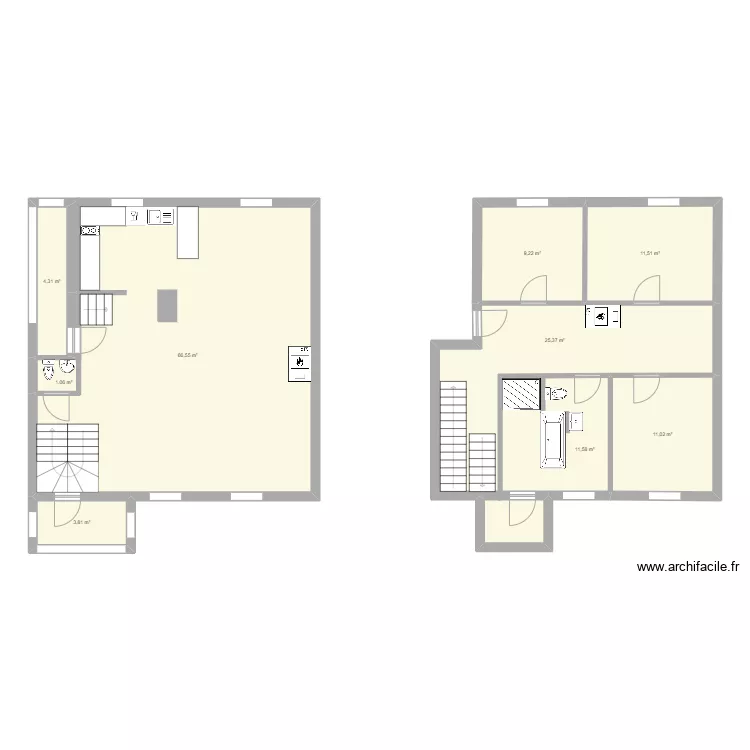 maison. Plan de 