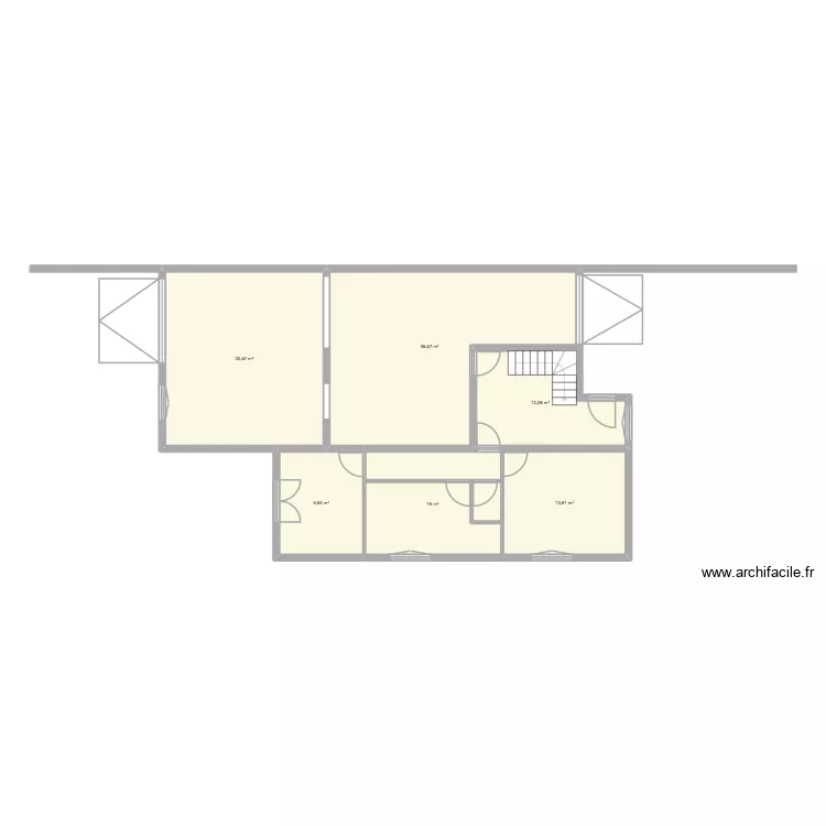 RDC 2026. Plan de 6  et 118 m²