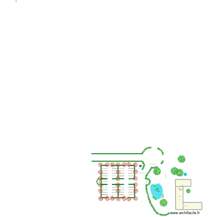 Plan avant (garages) - 050226. Plan de 3  et 422 m²