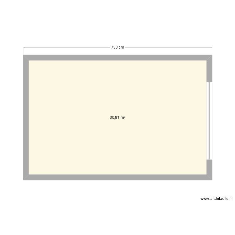 HANGARD. Plan de 1 pièce et 31 m2