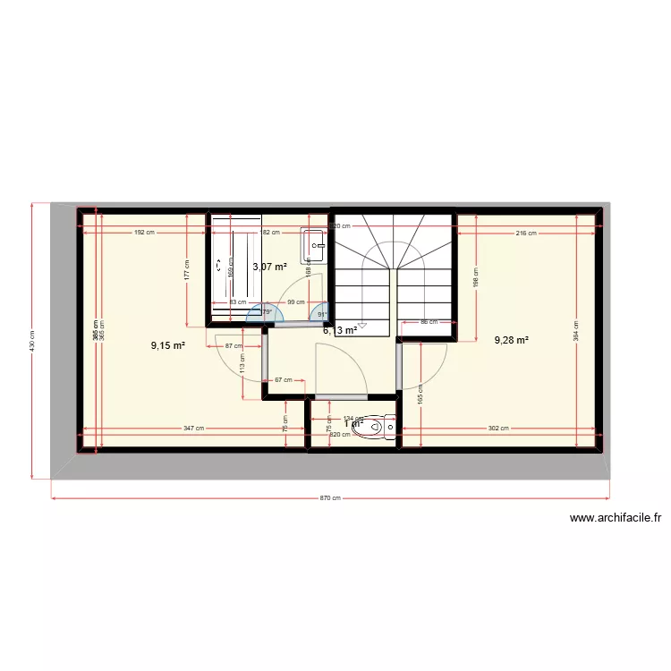 amenagement grenier. Plan de 