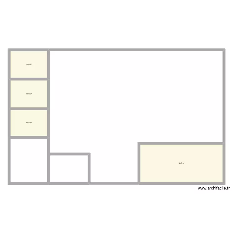 Cab 2eme id&eacute;e. Plan de 4  et 75 m²