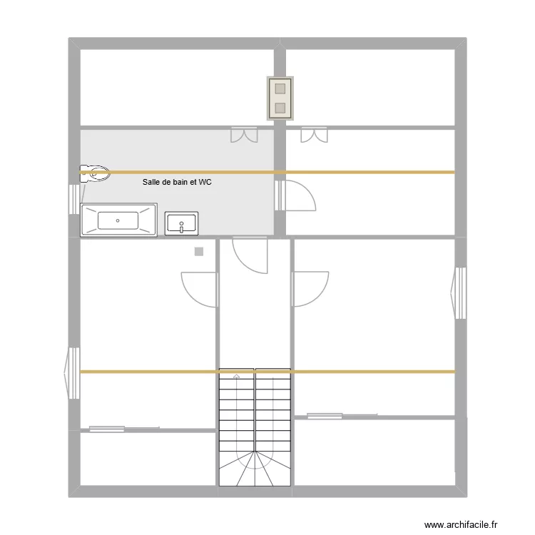 2 em etage. Plan de 8 Pièces et 78 m² 2 em etage. Plan de 8 Pièces et 78 m²