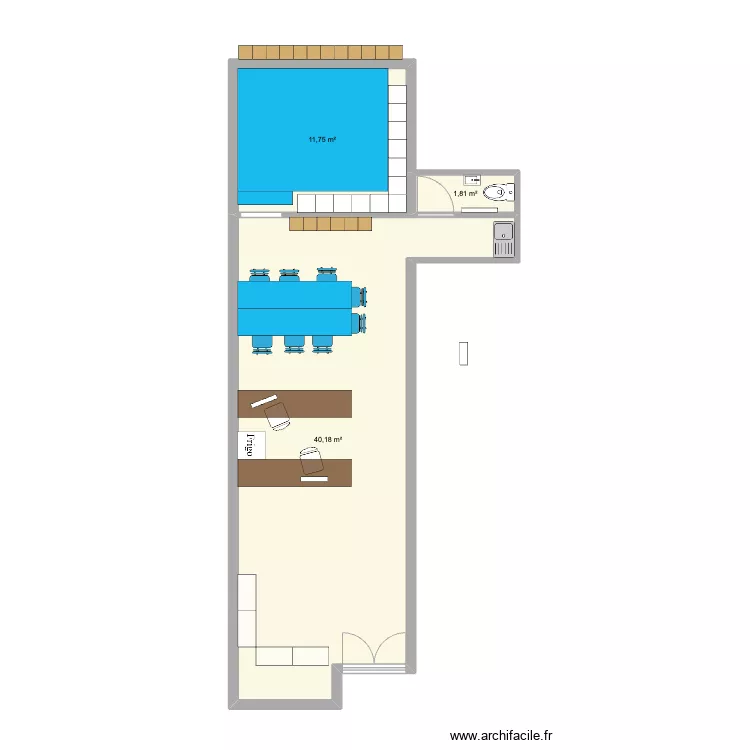 Kwelaf&eacute; mercerie. Plan de 