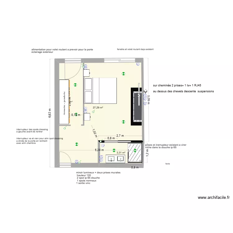 chambre parental 2. Plan de chambre parental 2. Plan de