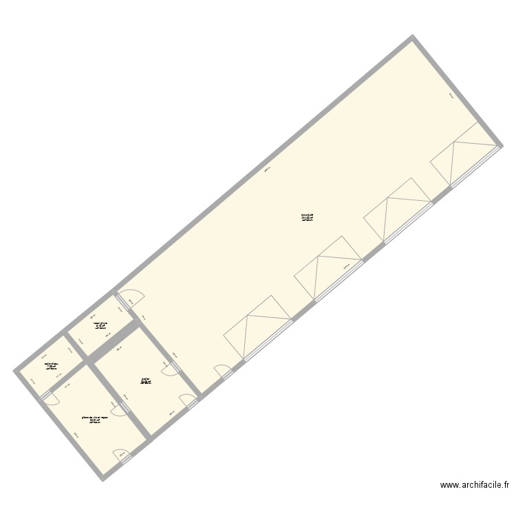 hangar Cairanne modifié 08-02-24. Plan de 5 pièces et 277 m2