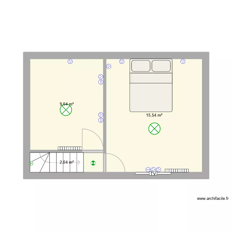 MELINA GOHIER ETAGE. Plan de 3 Pièces et 27 m² MELINA GOHIER ETAGE. Plan de 3 Pièces et 27 m²