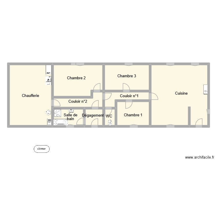 carnero. Plan de 10 pièces et 156 m2