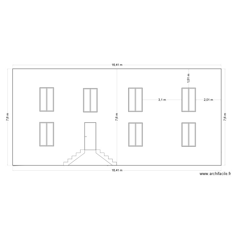 facade. Plan de 0 pièce et 0 m2