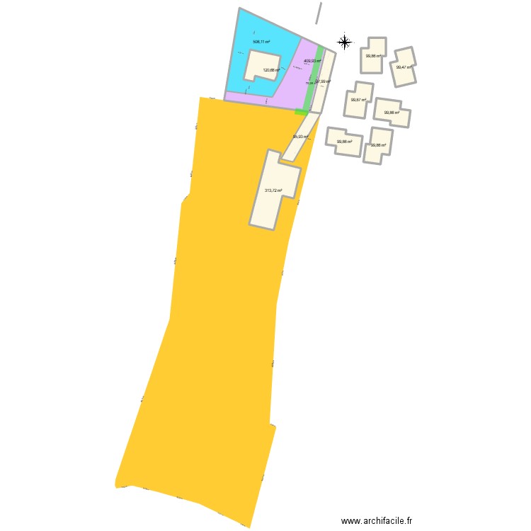 La Cochais A727 V5. Plan de 12 pièces et 2374 m2