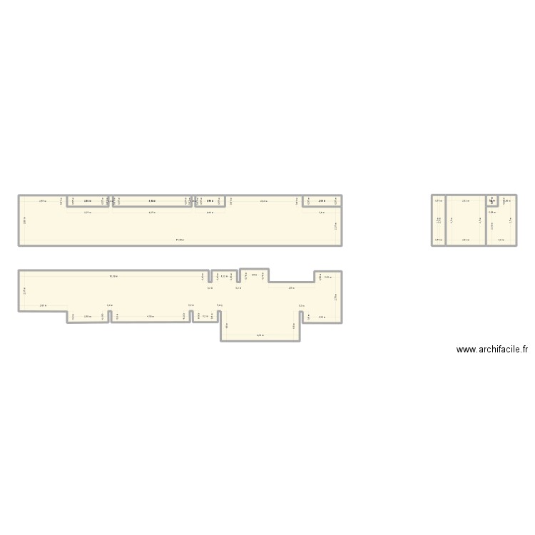 Couloir metro. Plan de 0 pièce et 0 m2