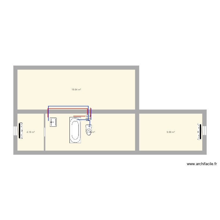 Bordezac étage. Plan de 0 pièce et 0 m2