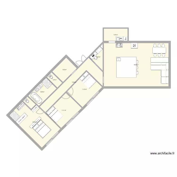 Hoedspruit !. Plan de 10 pièces et 132 m² Hoedspruit !. Plan de 10 pièces et 132 m²