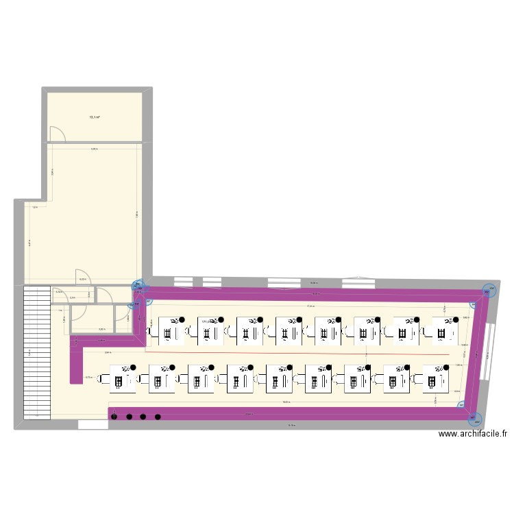 jed yard cote de fin. Plan de 5 pièces et 191 m2