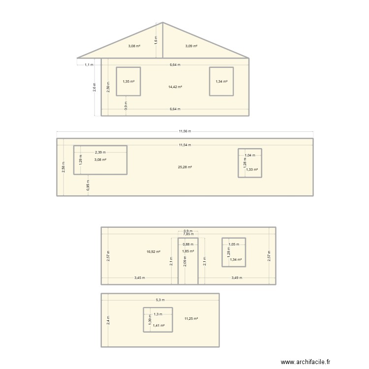 HAN2. Plan de 13 pièces et 96 m2