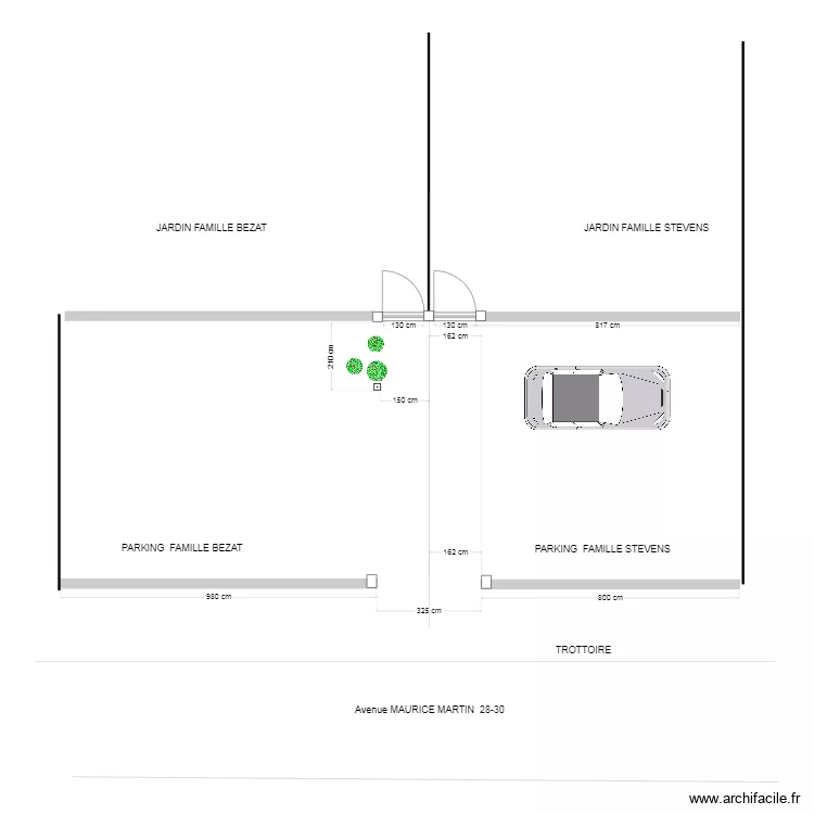 PARKING  Maurice Martin 28-30 Abatilles situation 01/08/25. Plan de 
