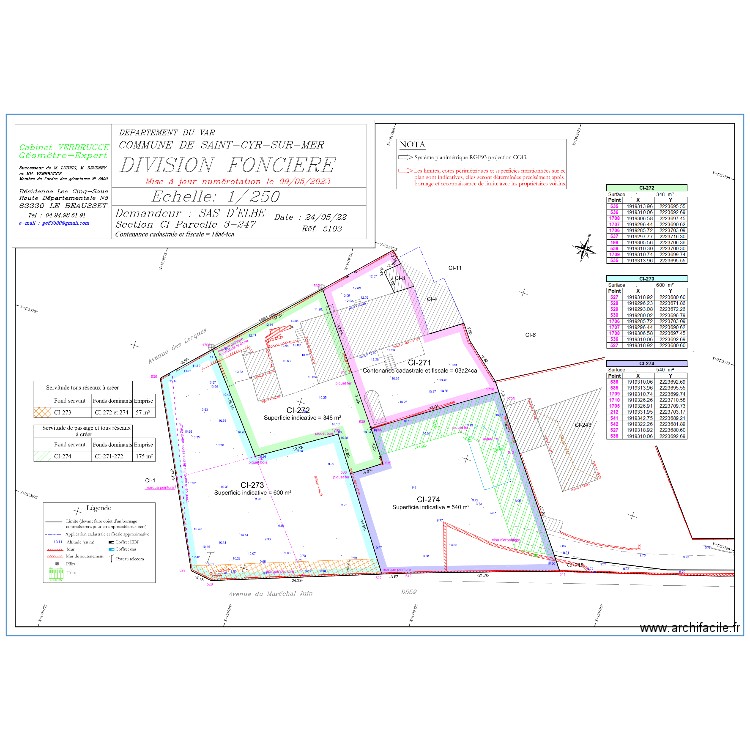 Masse. Plan de 0 pièce et 0 m2