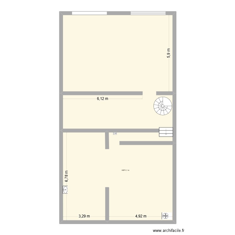 Pharmacie le centrale. Plan de 1 pièce et 128 m2