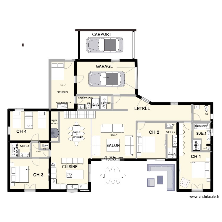st maxime 2026-3. Plan de 10 pièces et 202 m2