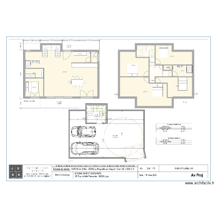 ROQUETTE PC. Plan de 11 pièces et 169 m2