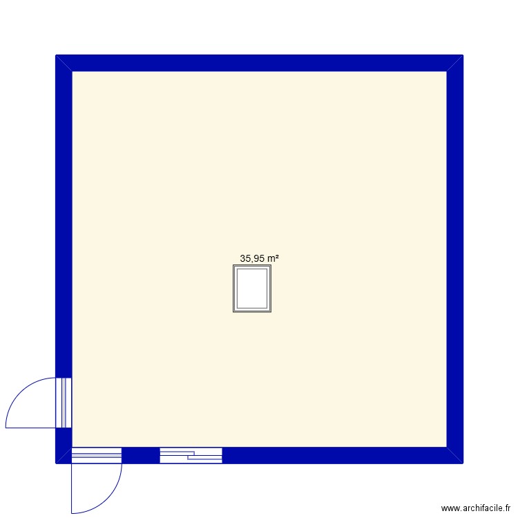 MARGAUD. Plan de 1 pièce et 36 m2