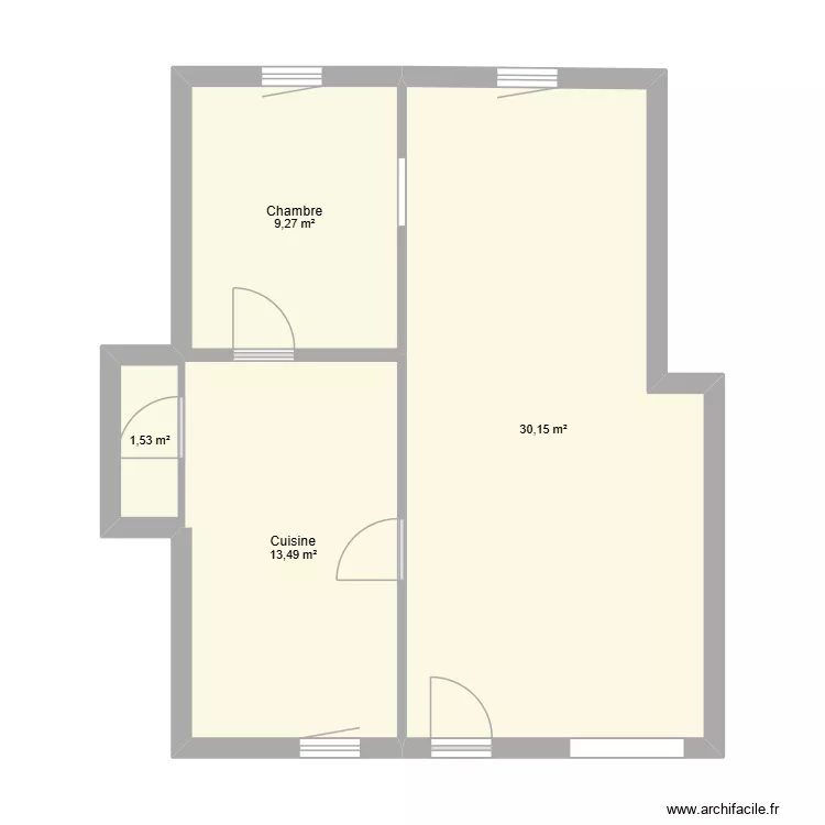 RDV Neuves qison. Plan de 4  et 54 m²
