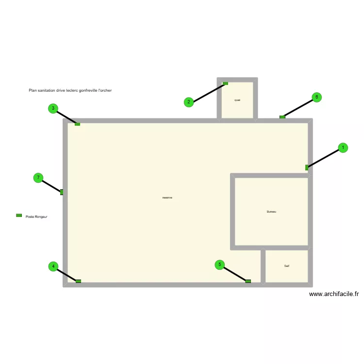 plan drive leclerc gonfreville. Plan de 4  et 149 m²