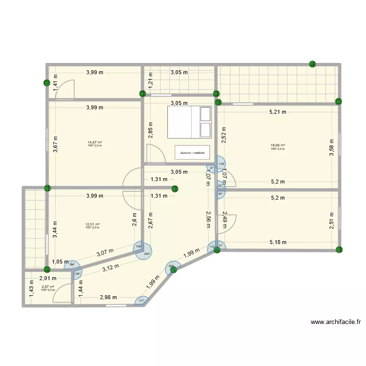 appartement 2. Plan de 11 pièces et 110 m² appartement 2. Plan de 11 pièces et 110 m²
