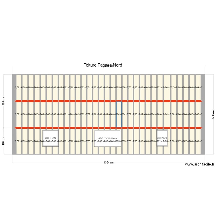 2024 10 15 Plan toiture. Plan de 93 pièces et 61 m2