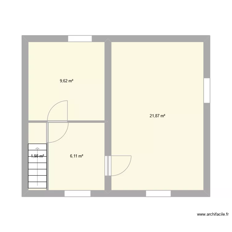 r1 v. Plan de 4  et 40 m²