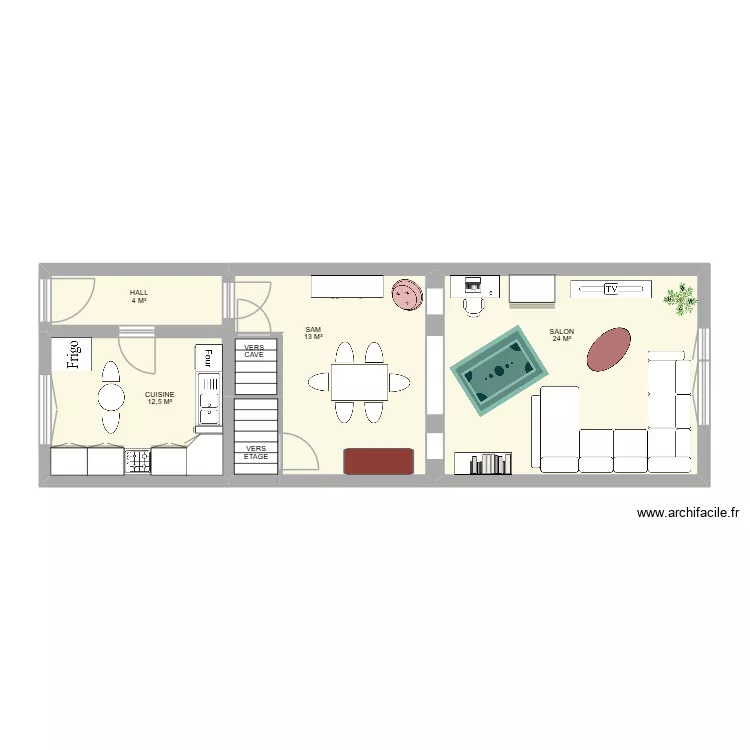 RDC NIVELLES. Plan de 5  et 58 m²