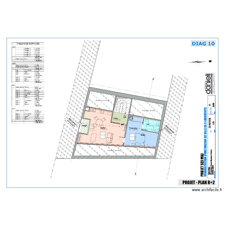 Plan R+2 MAJ. Plan de 0 pièce et 0 m2