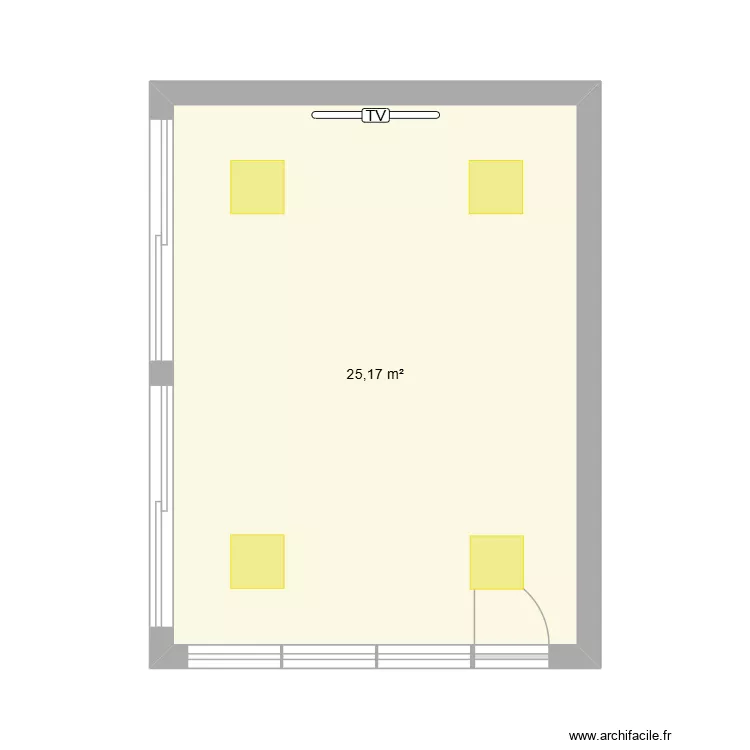STEREOLABS - REUNION. Plan de 1 Pièce et 25 m²